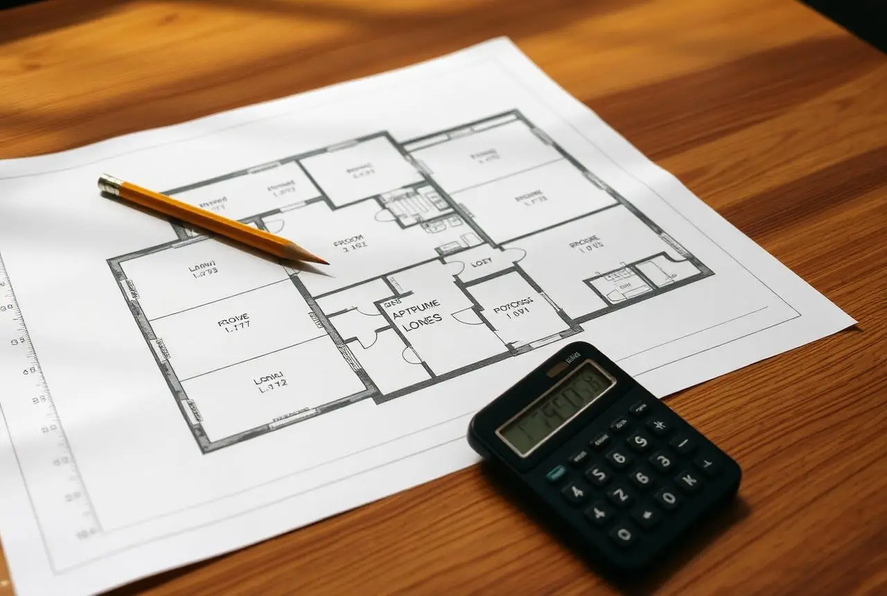 An annotated floor plan showing the units of a building
